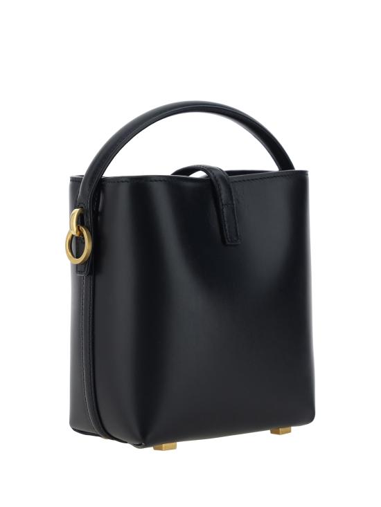 26FW 생로랑 르 37 미니 샤이니 레더 버킷백 7658702R20W 1000 BLACK - SAINT LAURENT