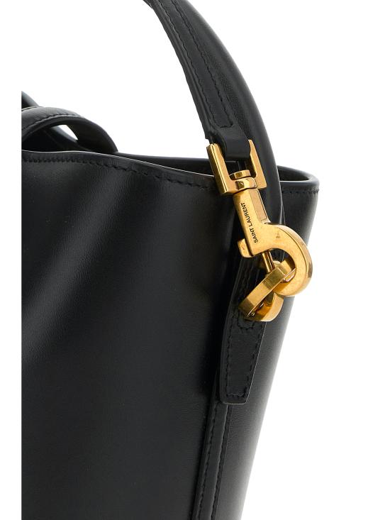 26FW 생로랑 르 37 미니 샤이니 레더 버킷백 7658702R20W 1000 BLACK - SAINT LAURENT