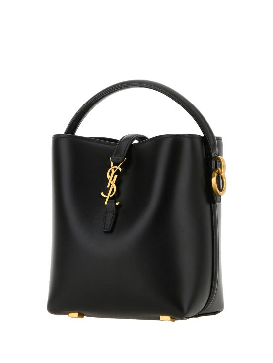 26FW 생로랑 르 37 미니 샤이니 레더 버킷백 7658702R20W 1000 BLACK - SAINT LAURENT