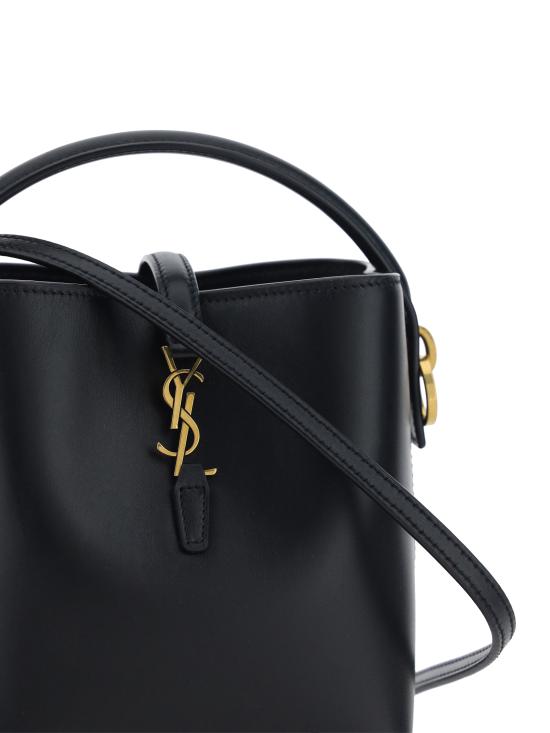 26FW 생로랑 르 37 미니 샤이니 레더 버킷백 7658702R20W 1000 BLACK - SAINT LAURENT