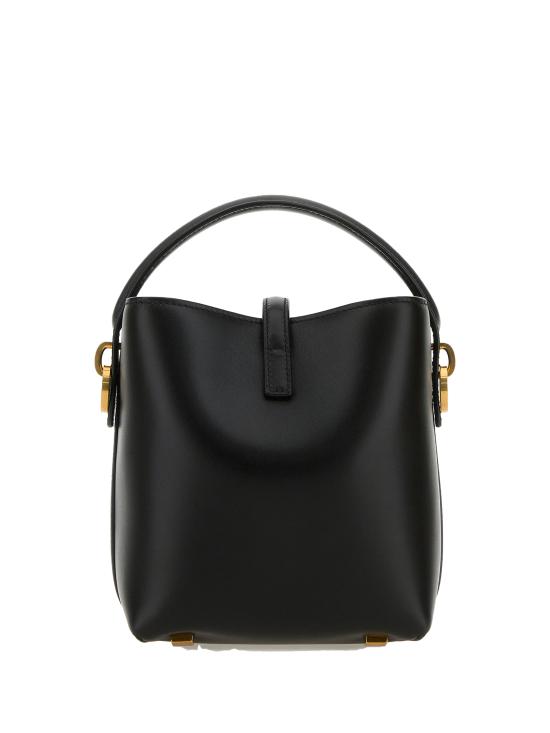 26FW 생로랑 르 37 미니 샤이니 레더 버킷백 7658702R20W 1000 BLACK - SAINT LAURENT