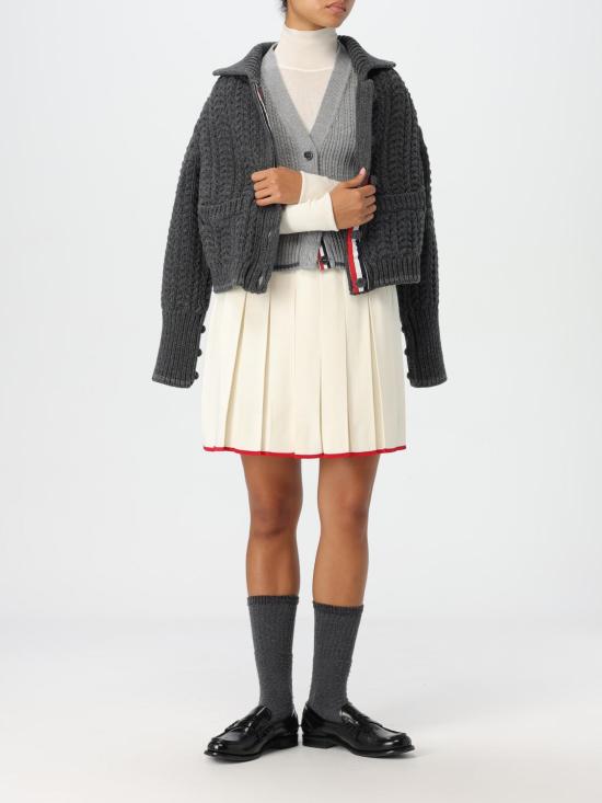 25FW 톰브라운 숏 스커트 FKK132BY1037 100 White - THOM BROWNE