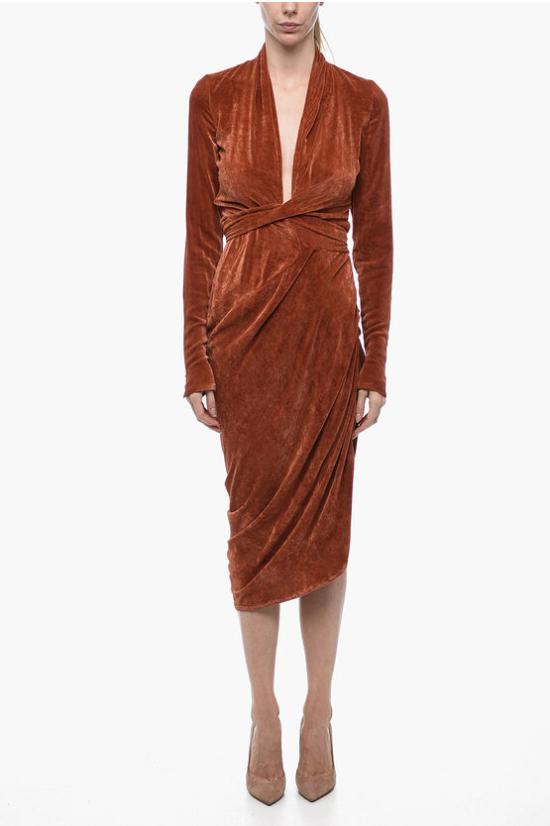  릭 오웬스 미디 원피스 RP02B6542 V 53 Orange