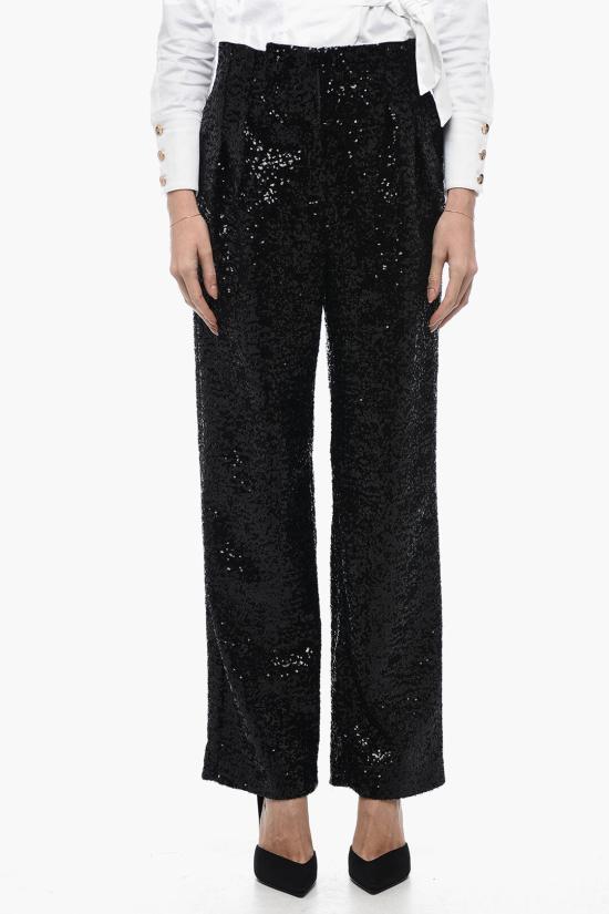  인더무드포러브 스트레이트 팬츠 CLYDESEQUINPANTS 0001 Black