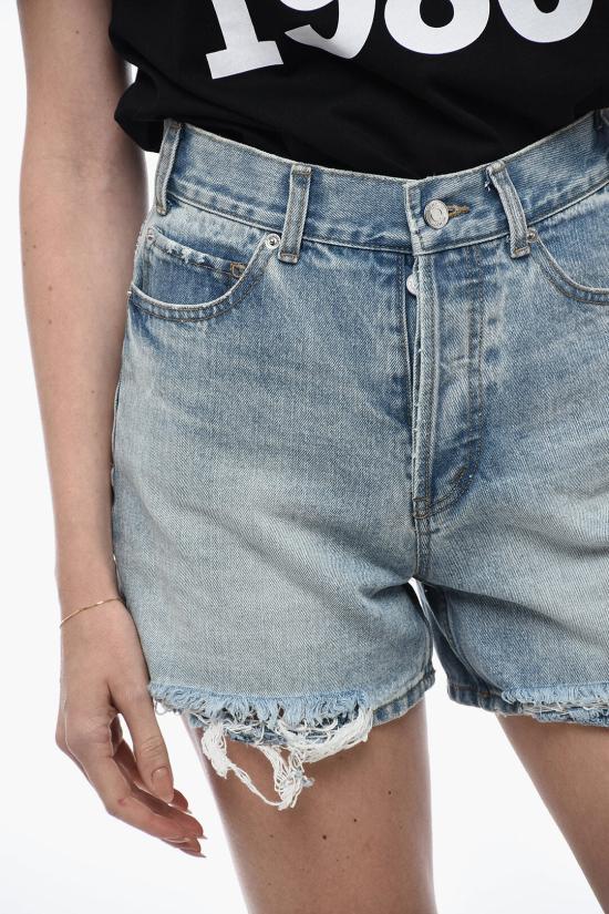  웰던 데님 숏팬츠 WDDP122342WCO IC Light blue - WE11DONE