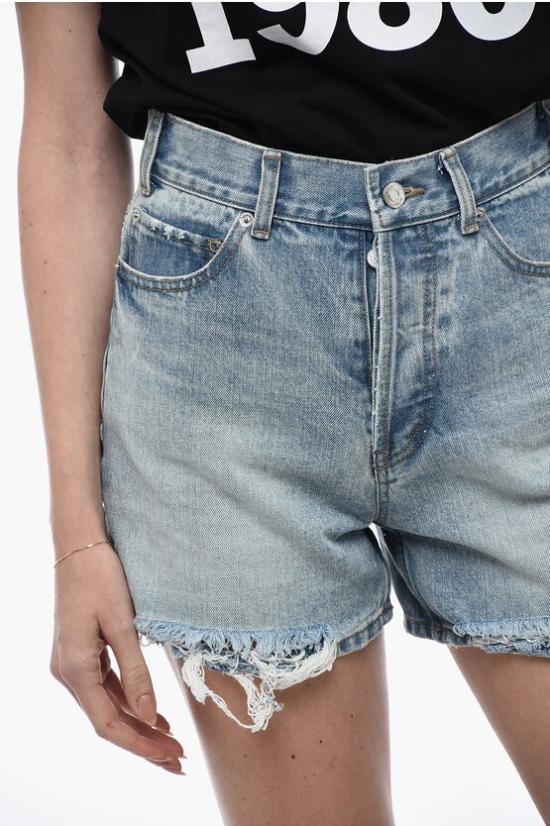  웰던 데님 숏팬츠 WDDP122342WCO IC Light blue - WE11DONE