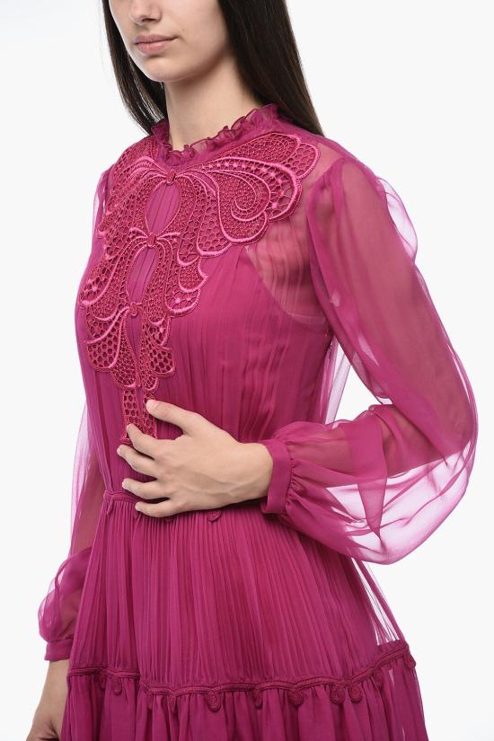  알베르타 페레티 미디 원피스 0459 0114V0234 Pink - ALBERTA FERRETTI