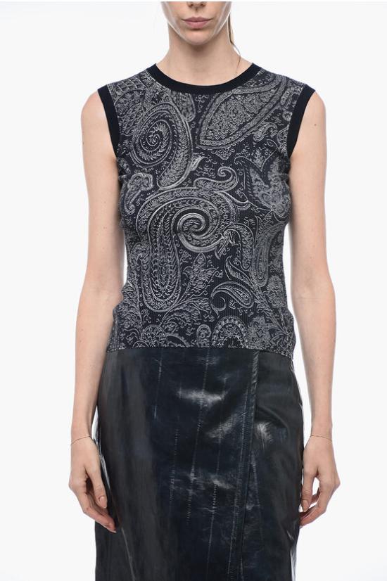  에트로 민소매 티셔츠 12698 9767 200 Blue