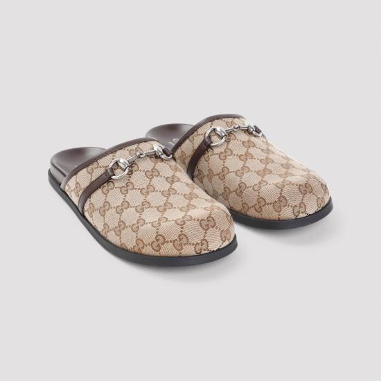 25SS 구찌 뮬/슬리퍼 786486 FADFO 9744 BEIGE EBONY NUDE NEUTRALS - GUCCI