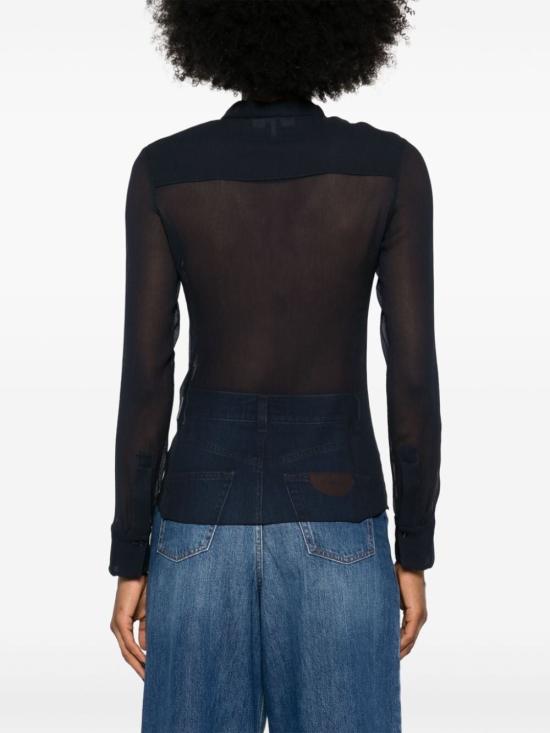 24FW 끌로에 블라우스 CHC24AHT11006 48Q GRAPHITE BLUE - CHLOE