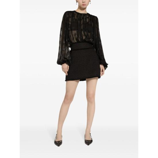 24FW 돌체앤가바나 미디 스커트 F4CR5T GDCLW N0000 BLACK - DOLCE & GABBANA