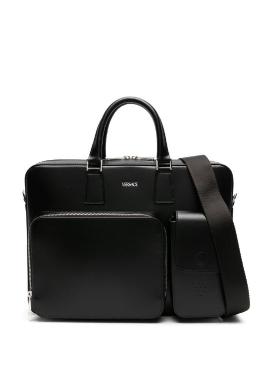 24FW 베르사체 브리프케이스 1014483 1A09308 1B00P BLACK PALLADIUM