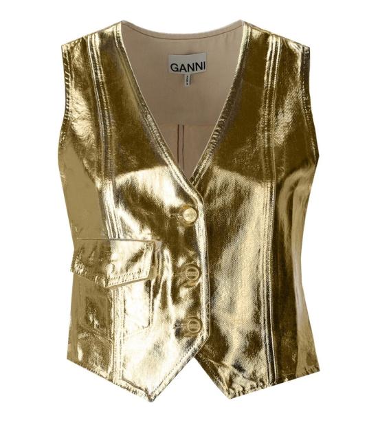 24FW 가니 베스트 J1482 135 36 Gold