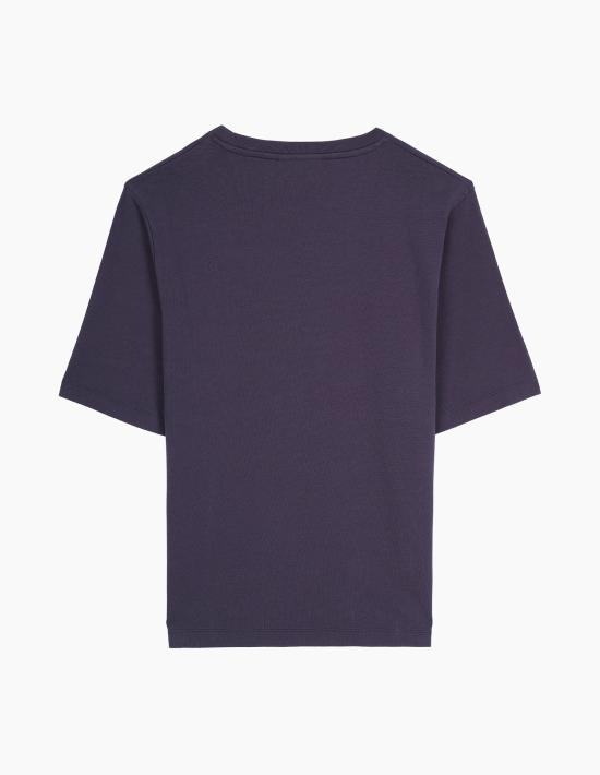  메종키츠네 반팔 티셔츠 LW00116KJ0119 P476 INK BLUE - MAISON KITSUNE