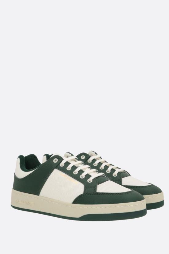 25SS 생로랑 SL 61 로우 스니커즈 713600AAAWR6379 COFFE WHITE DARK BASIL - SAINT LAURENT
