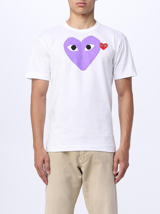 24FW 꼼데가르송 반팔 티셔츠 AX T106 051 Purple - COMME DES GARCONS