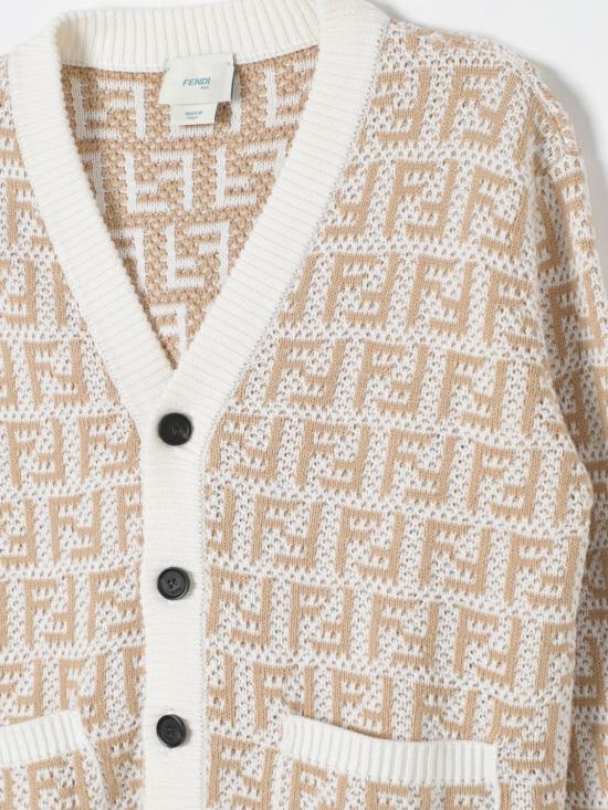 25FW [키즈] 펜디 가디건 JUG044AMJF F1PCP White - FENDI