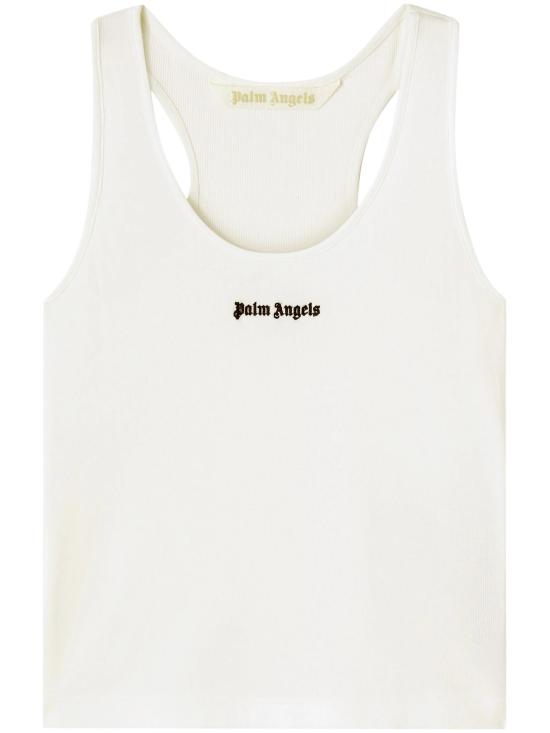 25SS 팜앤젤스 민소매 티셔츠 PWAC020C99FAB001 0110 WHITE BLACK
