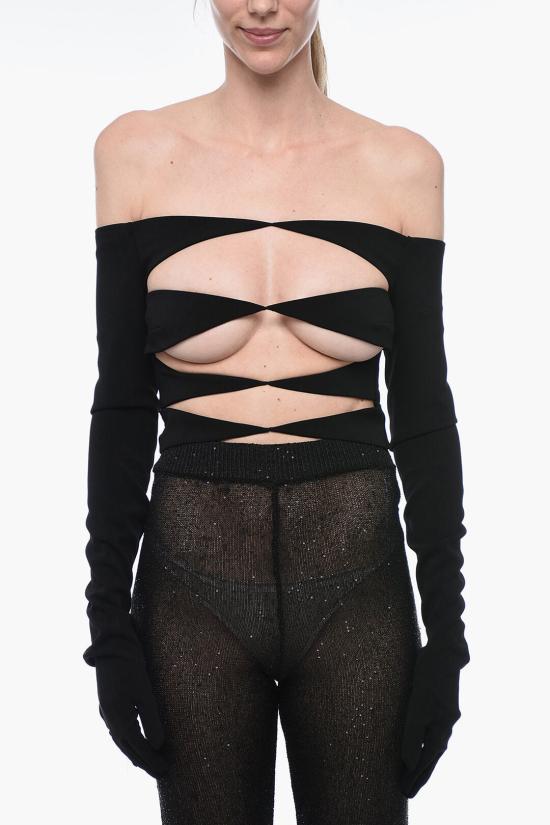  모놋 긴팔 티셔츠 SS22GLOVETOPBLACK Black