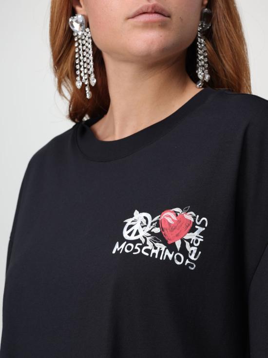 24FW 모스키노 미디 원피스 04558237 2555 Black - MOSCHINO