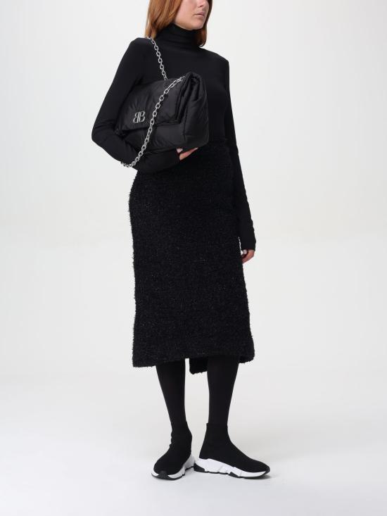 25FW 발렌시아가 미디 스커트 793601T3328 1000 Black - BALENCIAGA