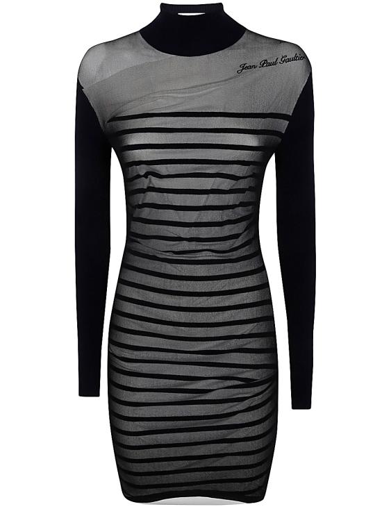  장 폴 고티에 숏 원피스 24 30 F RO212B M064 590100 590100 NAVY WHITE BLACK - JEAN PAUL GAULTIER