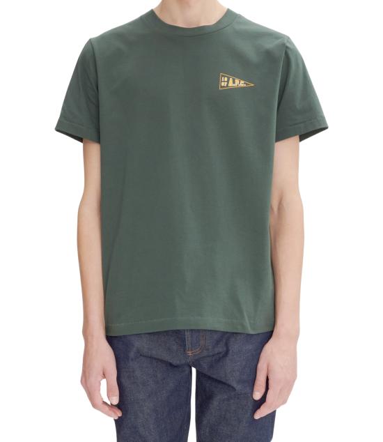 24FW 아페쎄 반팔 티셔츠 COHBW M26427 KAF VERT FONCE - A.P.C.