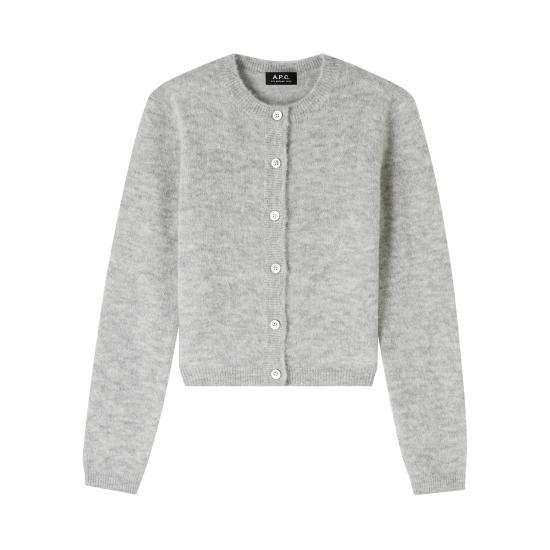 24FW 아페쎄 가디건 WPABE F22303 PLB GRIS CLAIR CHINE