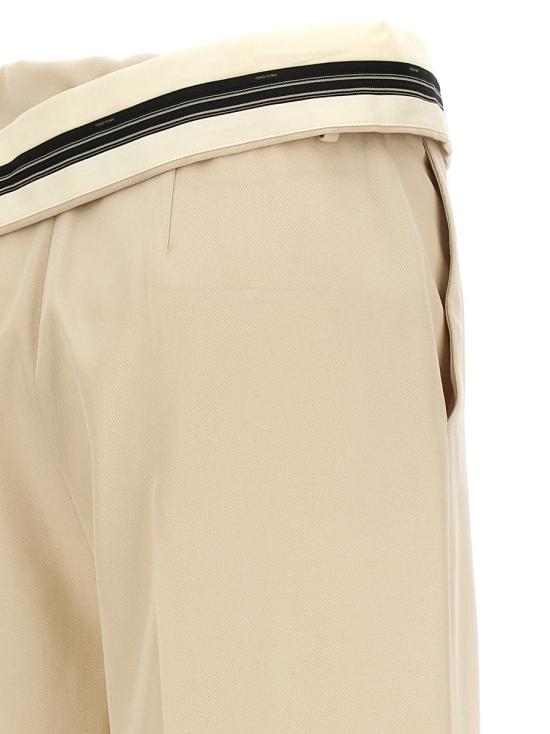  펜디 스트레이트 팬츠 FR6540ARU5F1NY8 Beige - FENDI