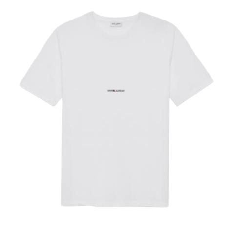 24FW 생로랑 반팔 티셔츠 460876 YB2DQ9000 White