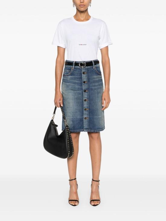 24FW 생로랑 반팔 티셔츠 460876 YB2DQ9000 White - SAINT LAURENT