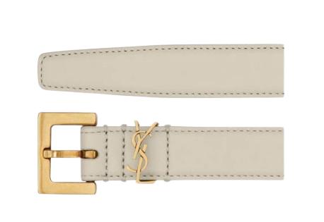 24FW 생로랑 카산드라 씬 스퀘어 버클 벨트  554465 BOO0W9207 - SAINT LAURENT