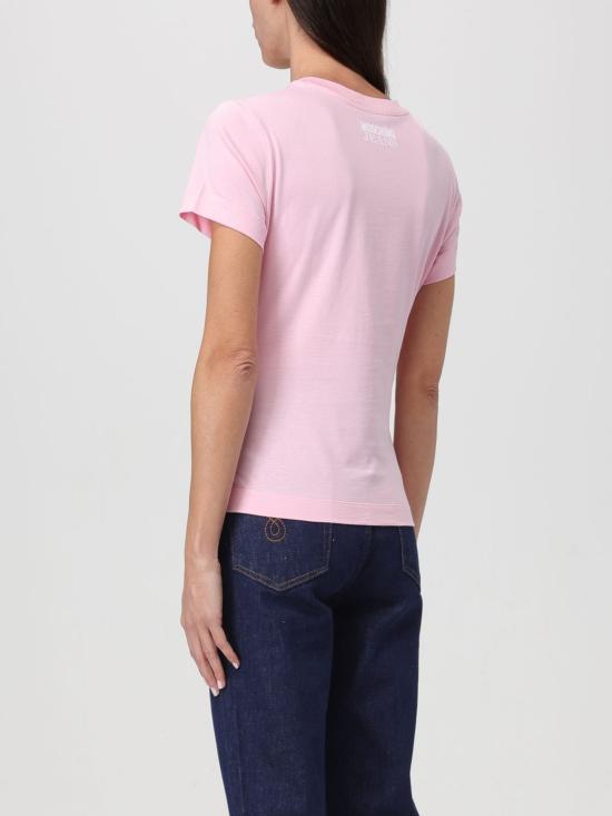  모스키노 반팔 티셔츠 07113262 0222 Pink - MOSCHINO