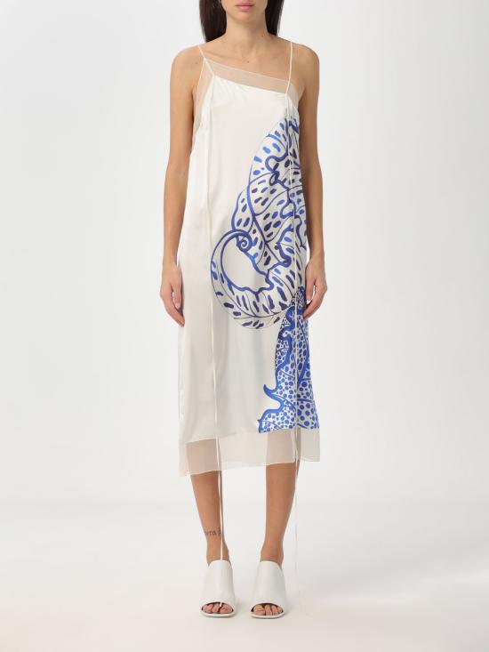  살바토레 페라가모 미디 원피스 765584 001 Blue