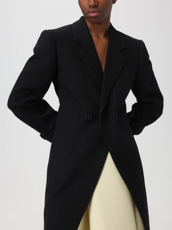 25FW 보테가베네타 코트 753426VKPH0 1000 Black - BOTTEGA VENETA