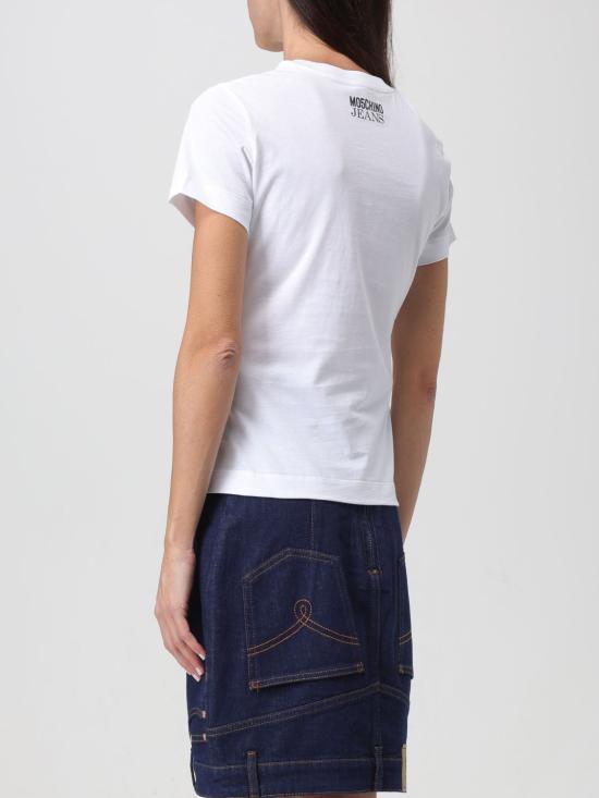  모스키노 반팔 티셔츠 07113262 0001 White - MOSCHINO