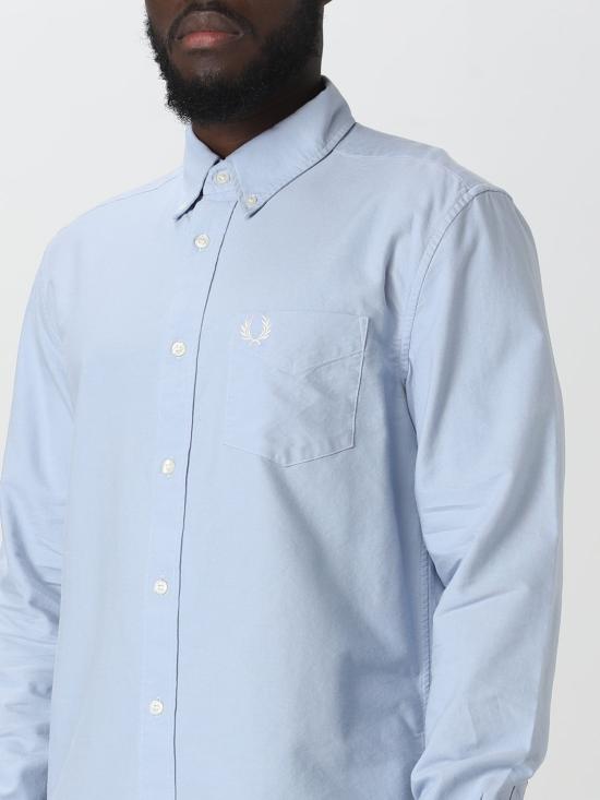 25FW 프레드페리 긴팔 셔츠 M5516 146 Gnawed Blue - FRED PERRY