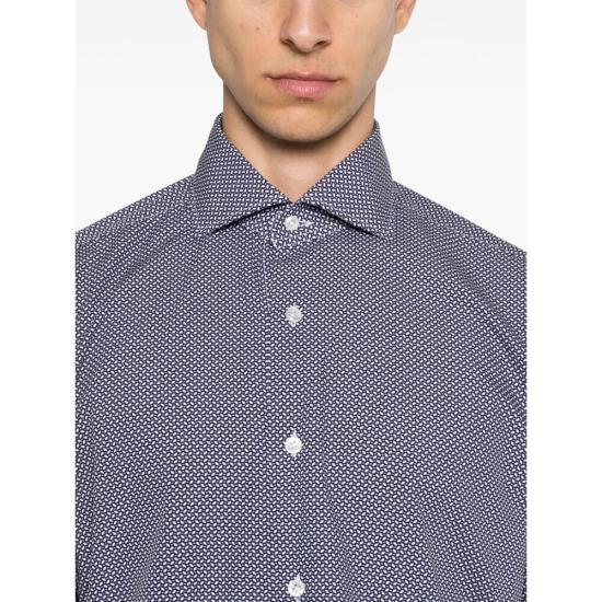  발바 긴팔 셔츠 44009 U K1U13P01 0002 BLUE WHITE - BARBA