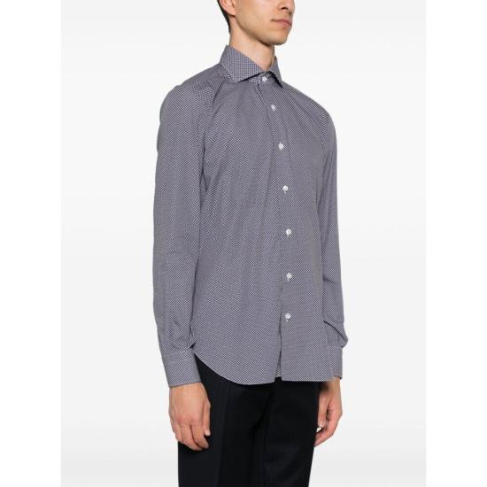  발바 긴팔 셔츠 44009 U K1U13P01 0002 BLUE WHITE - BARBA