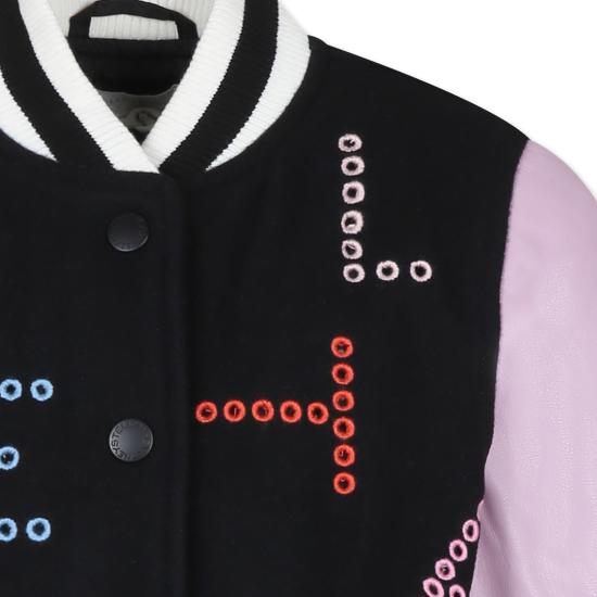 24FW [키즈] 스텔라 맥카트니 봄버 자켓 TV2C27 Z2101 930EM BLACK - STELLA MCCARTNEY