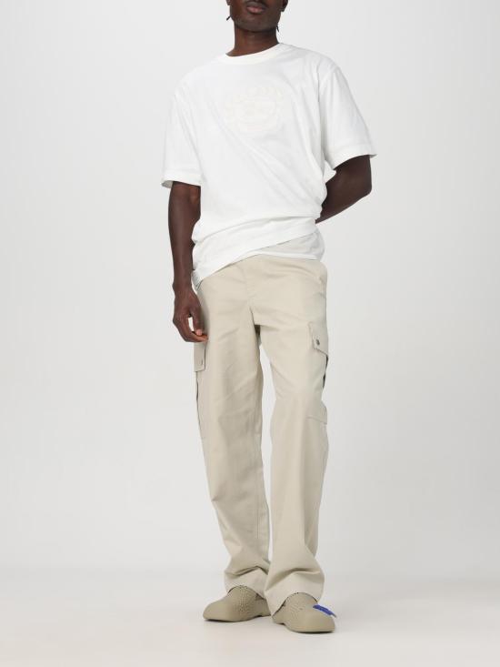 25FW 버버리 프로섬 자수 로고 코튼 티셔츠 8095105 White - BURBERRY