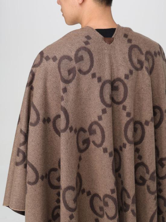 25FW 구찌 리버시블 점보 GG 캐시미어 케이프 7743084GABX 9764 Brown - GUCCI