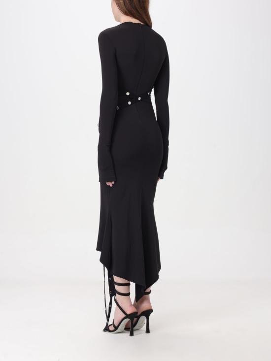  디 아티코 롱 원피스 241WCM99A014 100 Black - THE ATTICO