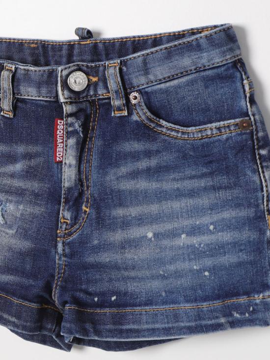 25FW [키즈] 디스퀘어드2 쇼츠/버뮤다 DQ0787D0A6L DQ01 Denim - DSQUARED2