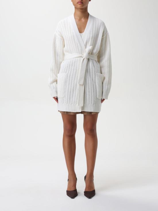 24FW 막스마라 가디건 2421346011600 001 Yellow Cream