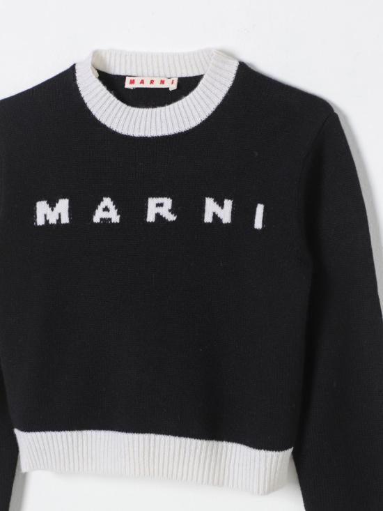24FW [키즈] 마르니 트레이닝 상의 M00993M00ML 0M900 Black - MARNI