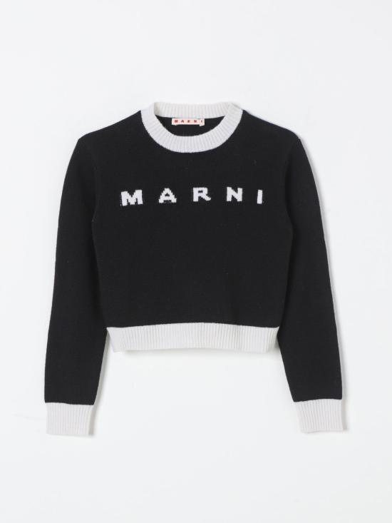 24FW [키즈] 마르니 트레이닝 상의 M00993M00ML 0M900 Black