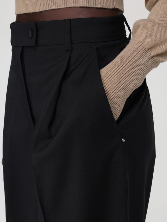 25FW 스포트막스 스트레이트 팬츠 2422136031600 004 Black - SPORTMAX