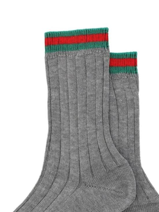 24FW [키즈] 구찌 발목 양말 750775 4K026 1166 ANTHRACITE D GREEN - GUCCI