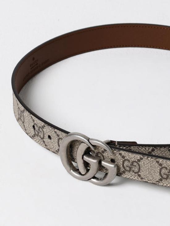 26SS [키즈] 구찌 가죽 벨트 4327072ZG0G 9742 Beige - GUCCI